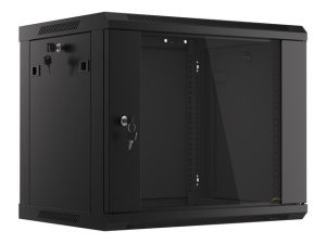 Komutacinė spinta 19'' pakabinama 9U  600x600x503 (nesurinkta, juoda)