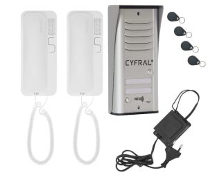 Audio telefonspynės komplektas CYFRAL COSMO R-2 sidabro splavos