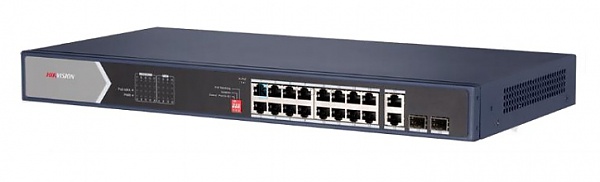 Hikvision 20 prievadų 16 PoE prievadų komutatorius DS-3E0520HP-E