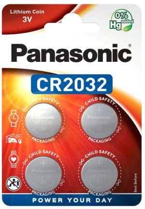 Baterija Panasonic Lithium CR2032 (4 vnt.)