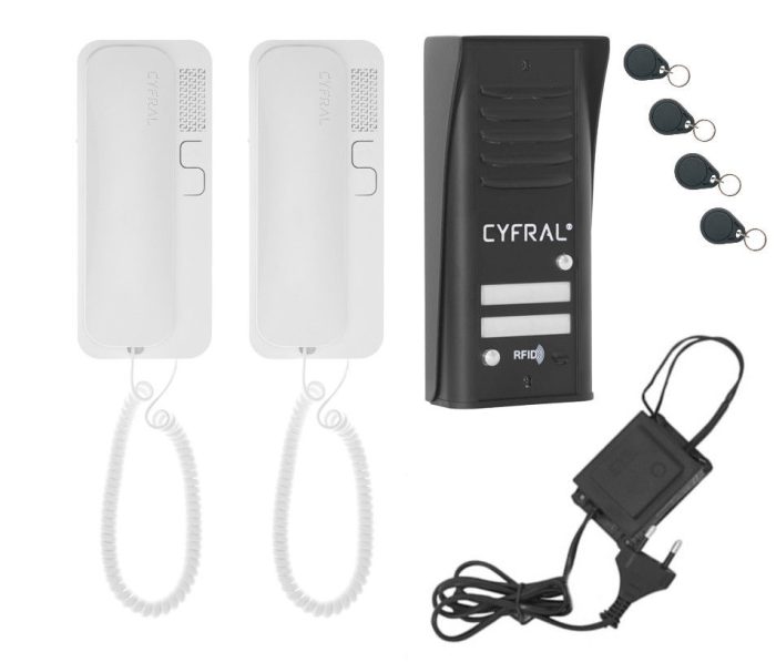 Audio telefonspynės komplektas CYFRAL COSMO R-2 juodas