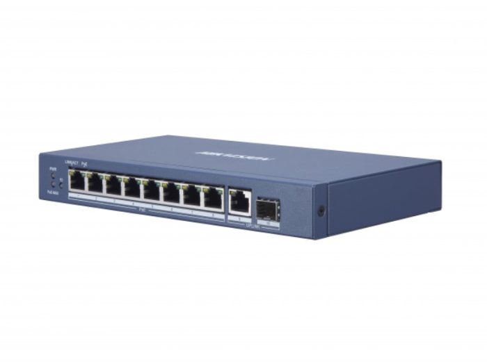 Hikvision 10 prievadų 8 PoE prievadų komutatorius DS-3E0510P-E