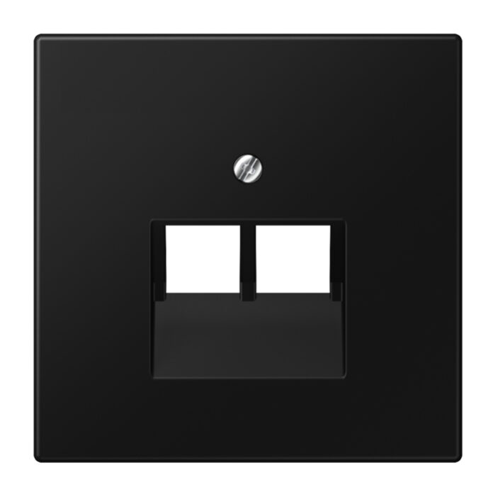 Kompiuterinio lizdo apdaila JUNG LS969-2UASWM (juoda
