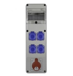 PawBol R-BOX B.SLIM-6S-28-S plastikinis skydelis su lizdais (4x16A/230V