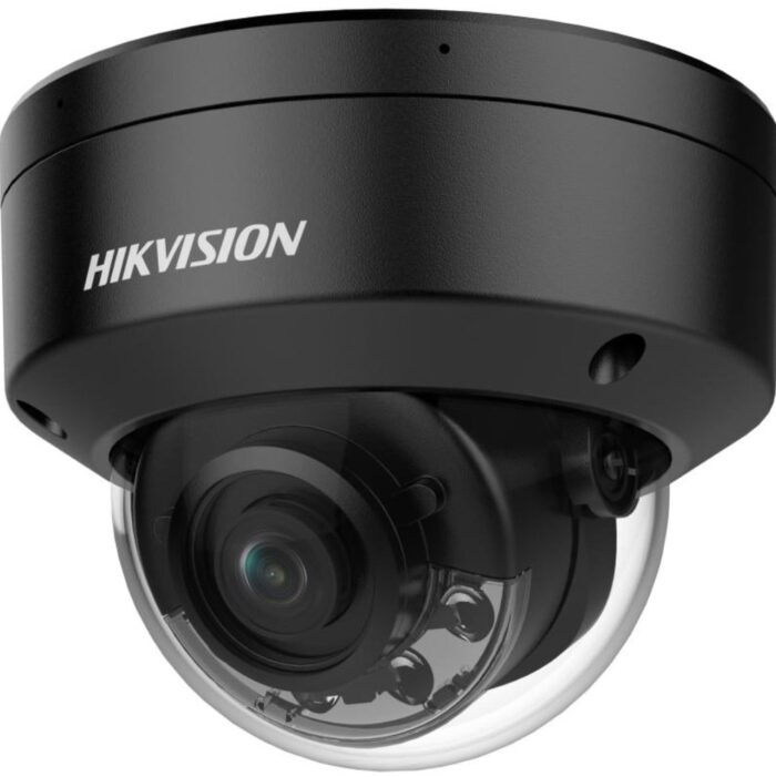 Hikvision dome DS-2CD2187G2H-LISU F2.8 (juoda, 8 MP, 30 m. IR; 30 m. LED; Hybrid Light)