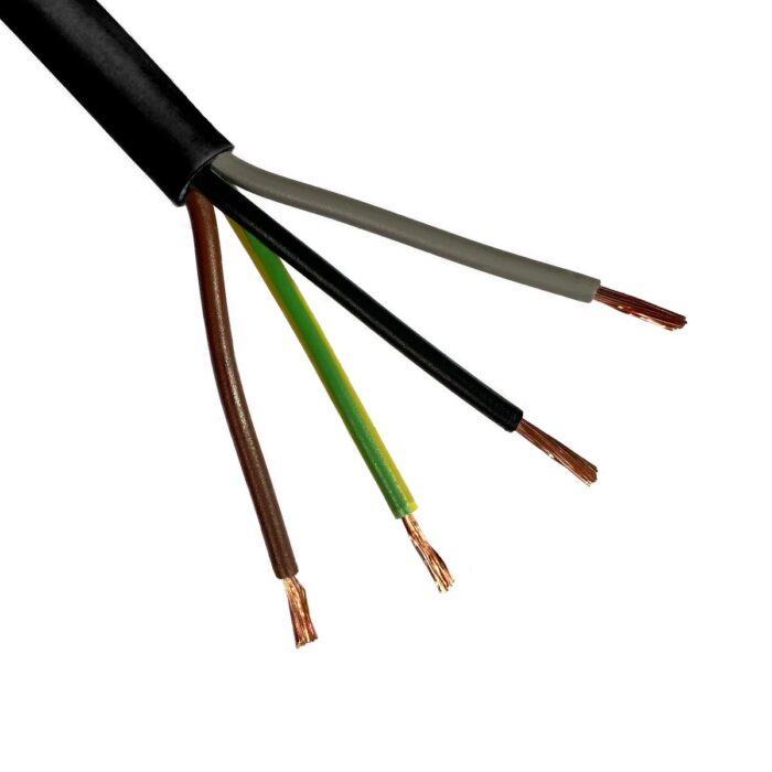 Lietkabelis OMY kabelis BVV-LL 4x2.5mm2 (juodas