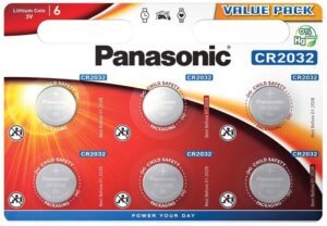 Baterija Panasonic Lithium CR2032 (6 vnt.)