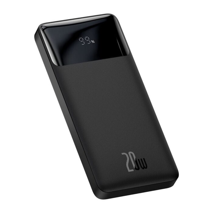 Išorinis akumuliatorius (Powerbank) BASEUS PPBD050301 (10000mAh, 20W, 2xUSB + USB-C, juodas)
